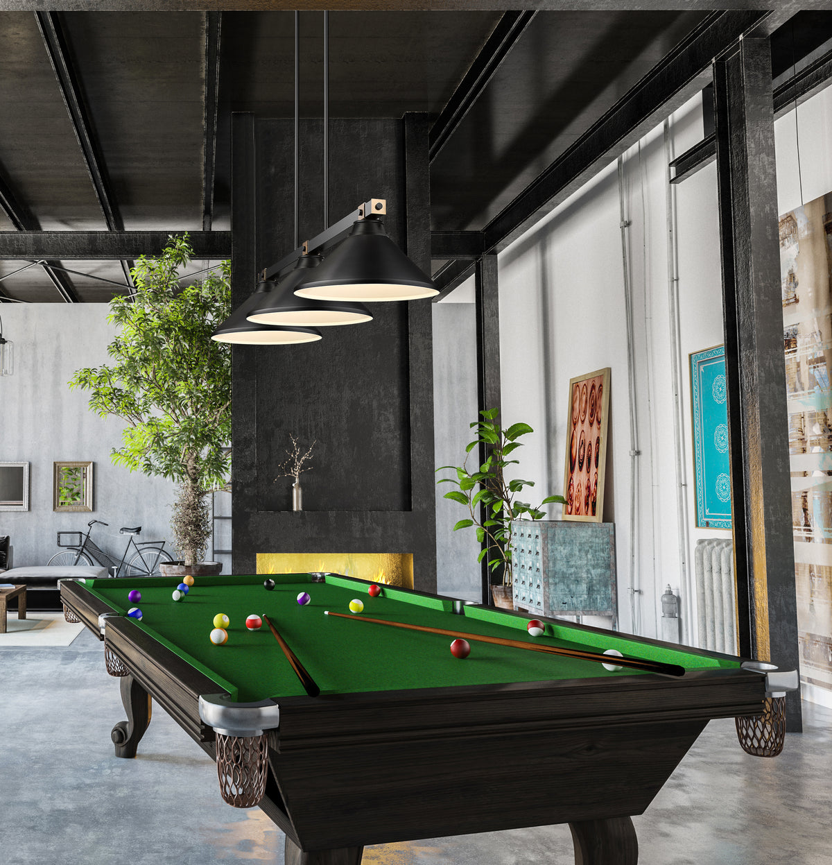 Bronte 3 Light Billiard