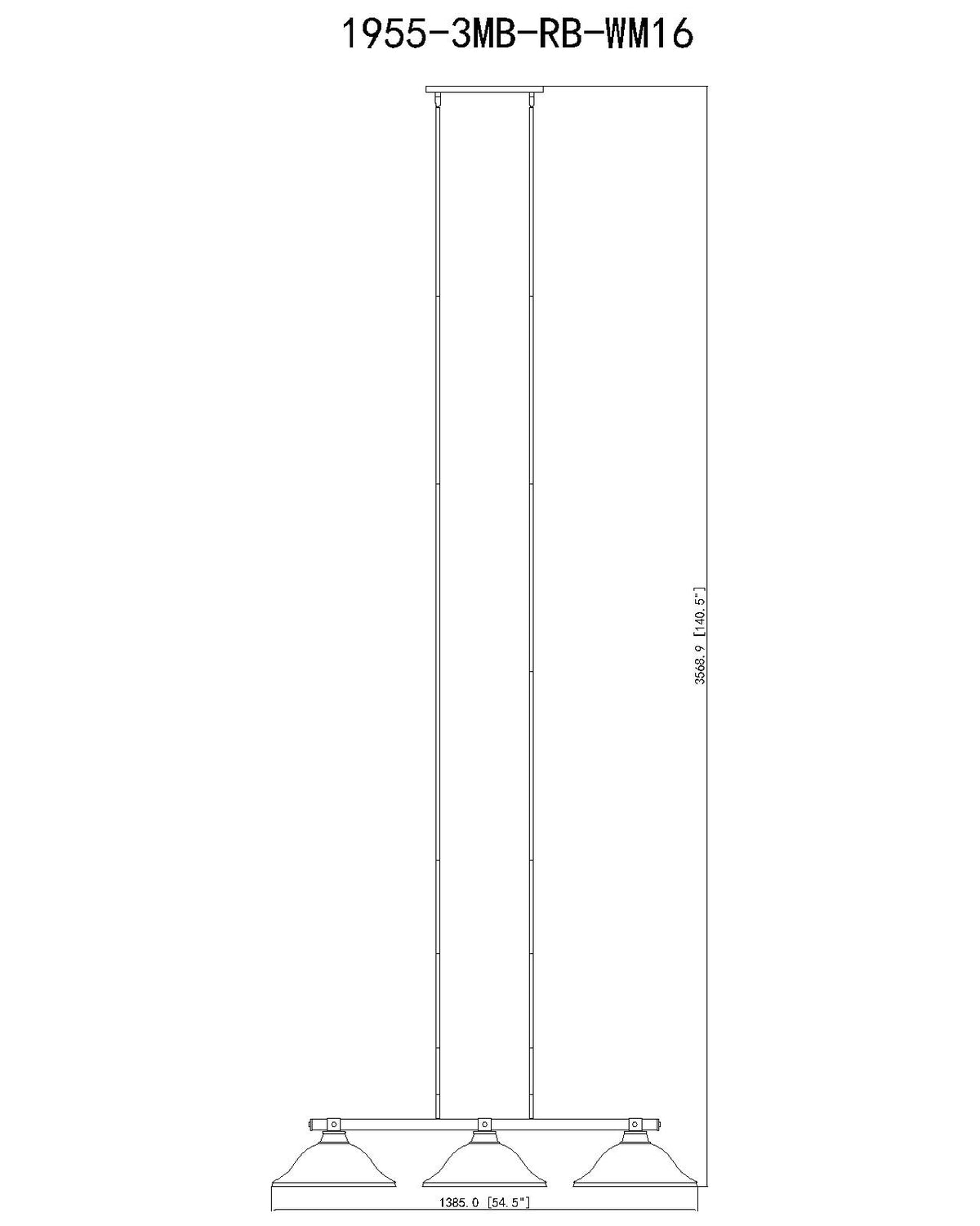 Bronte 3 Light Billiard