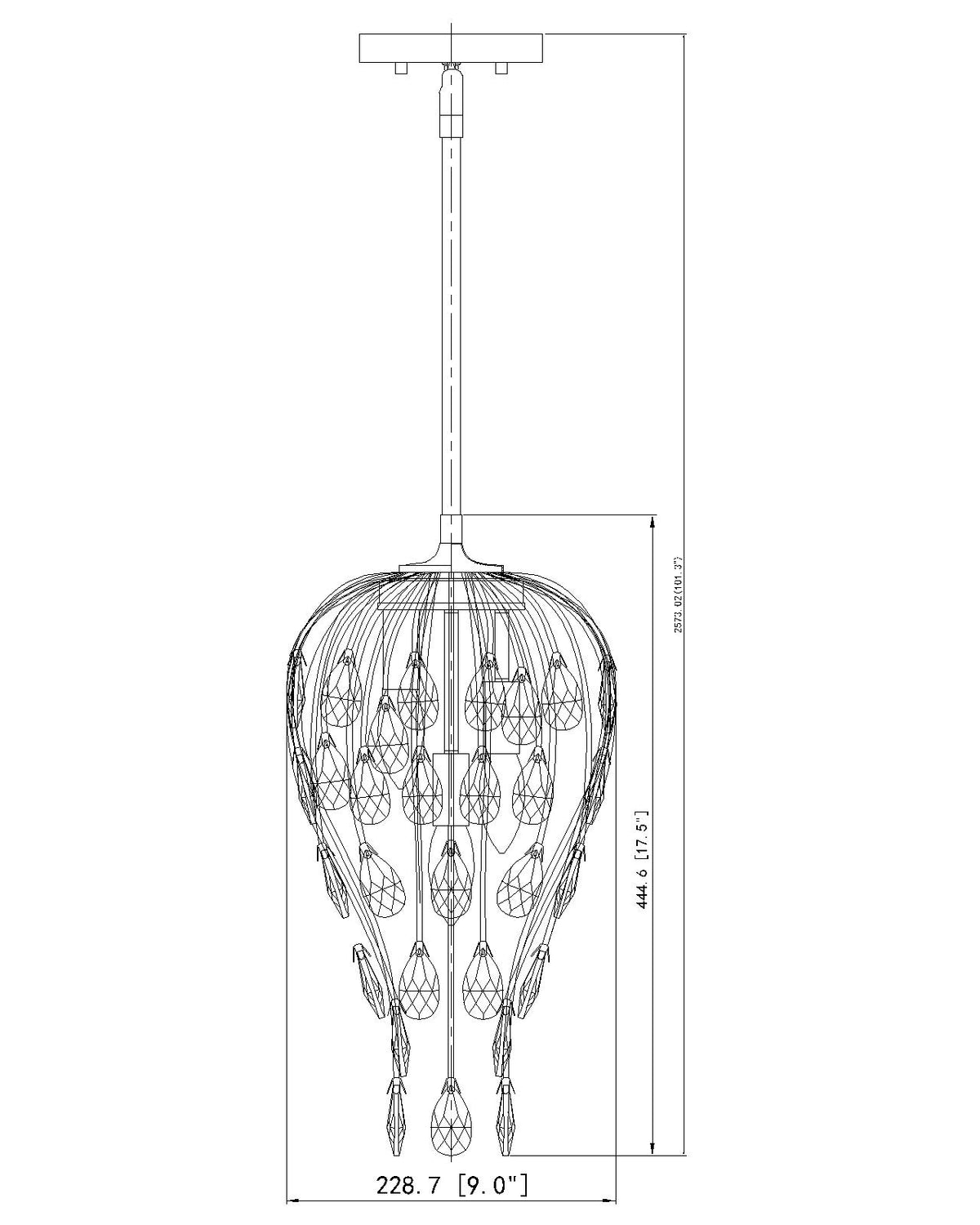 Gabriella 9-in Pendant