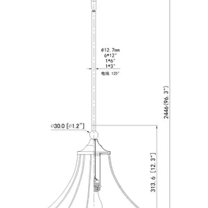 Fleur 16-in Pendant