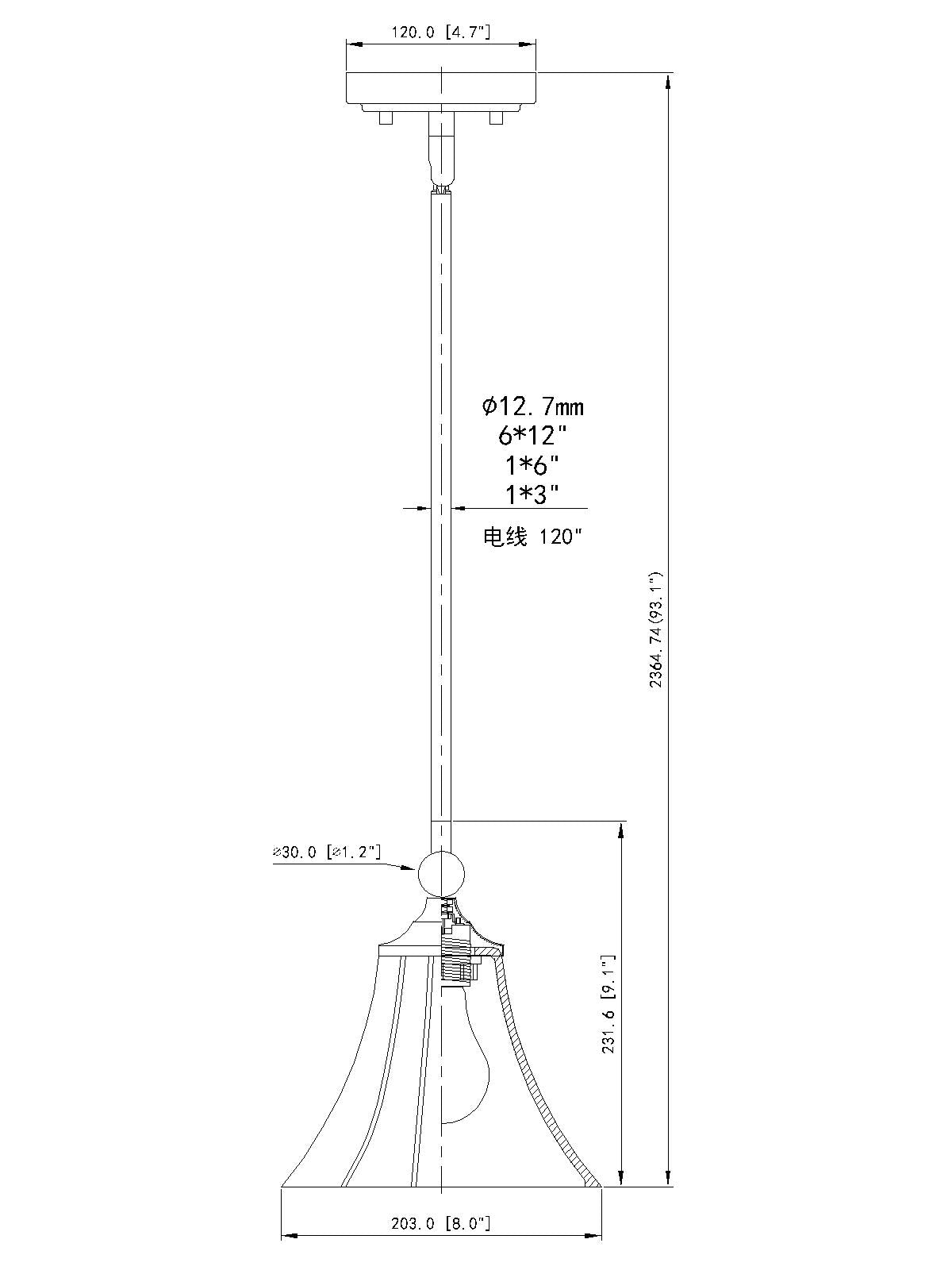 Fleur 1 Light Pendant