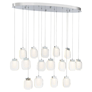 Paget 16-Light 44" Integrated LED Multi Drop Chandelier