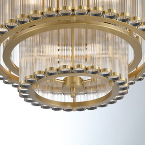 Glasbury 2-Tiers 9-Light 24" Flush Mount