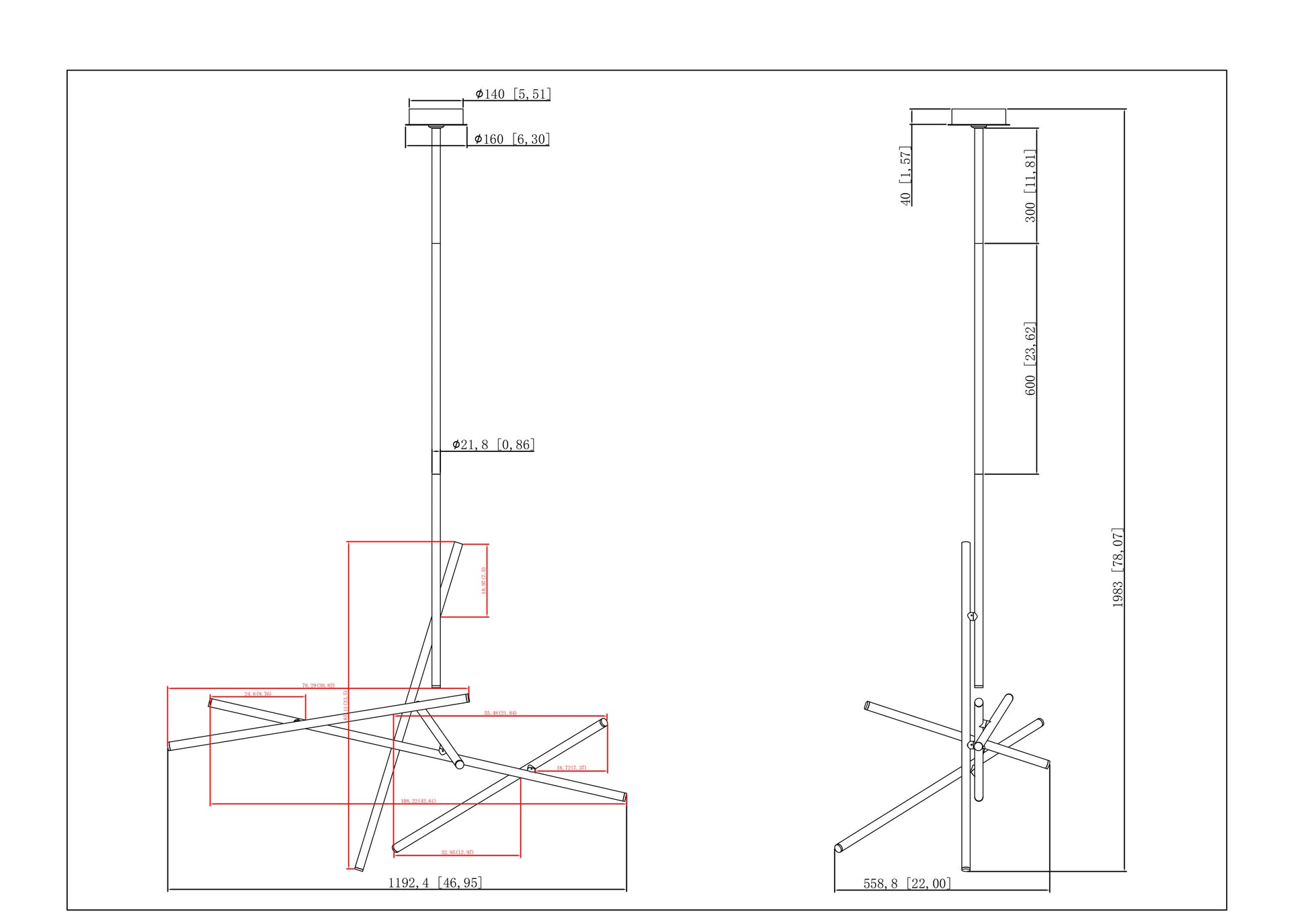 Crossroads 10-Light 47" Integrated LED Chandelier