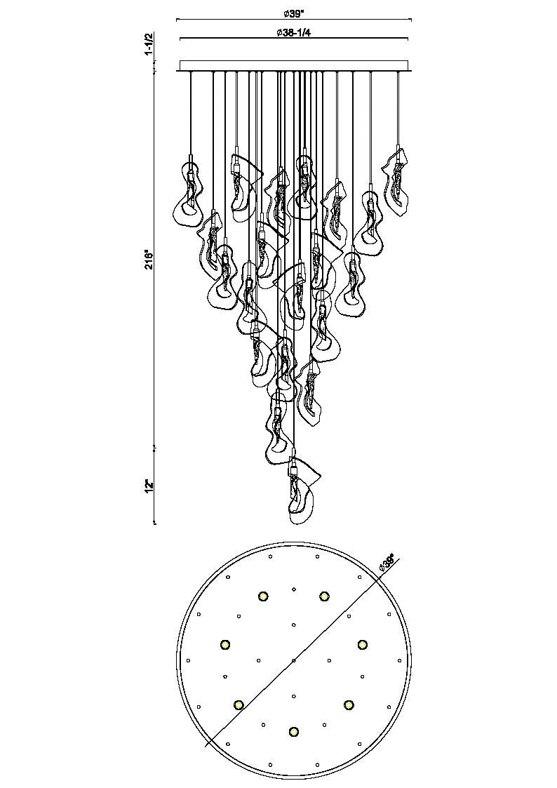 Norah 26-Light 39" Integrated LED Grand Chandelier