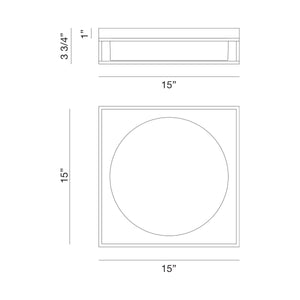 Rover 15" Integrated LED Flush Mount