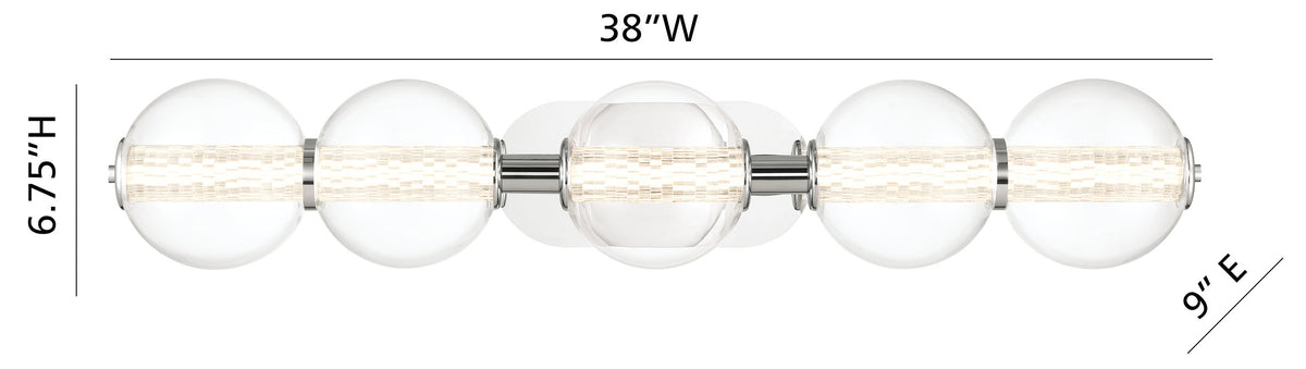 Atomo 5-Light 38" Integrated LED Vanity