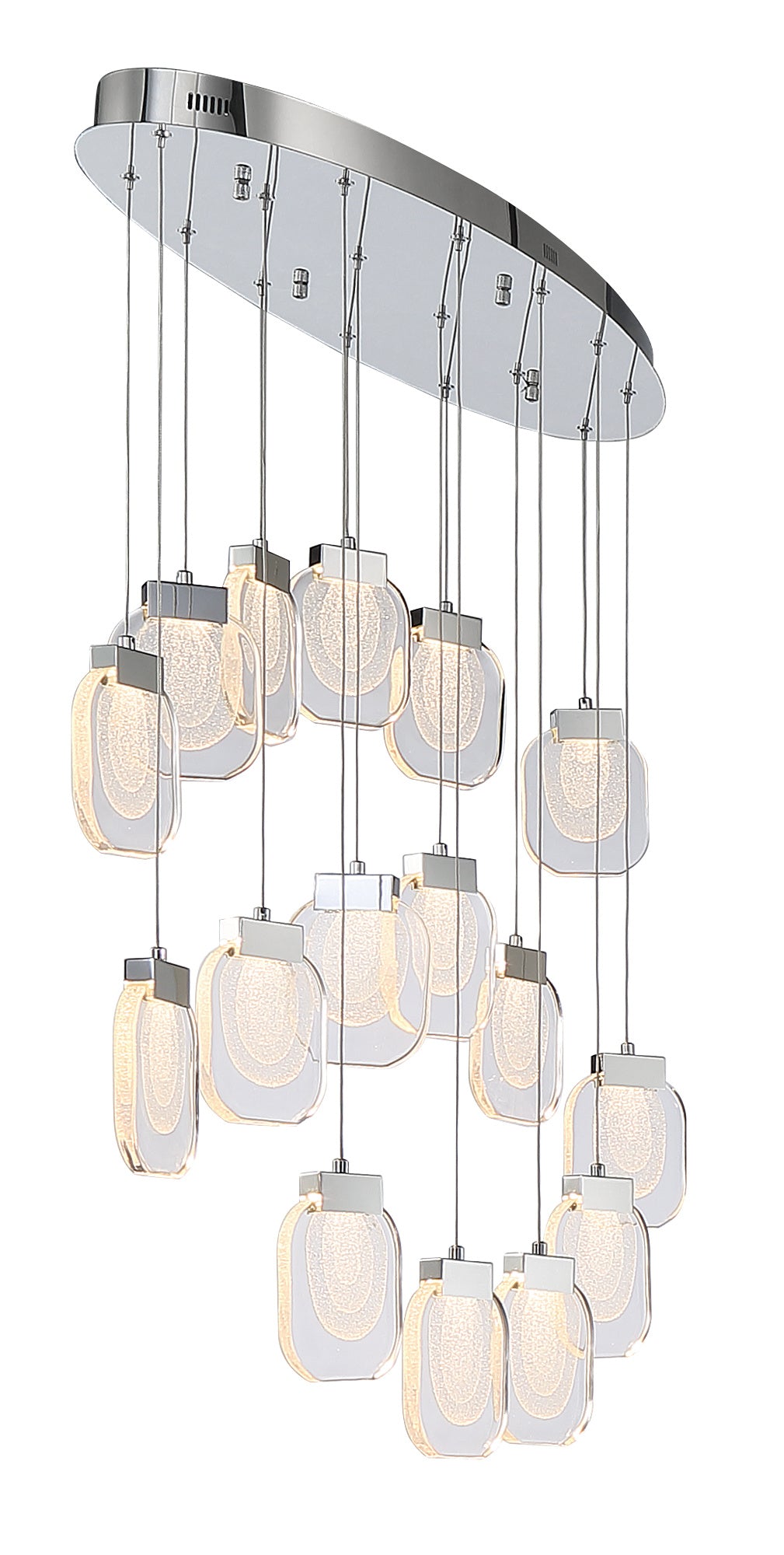 Paget 16-Light 44" Integrated LED Multi Drop Chandelier