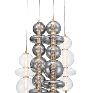 Atomo 4-Light 50" Integrated LED Multi Drop Chandelier