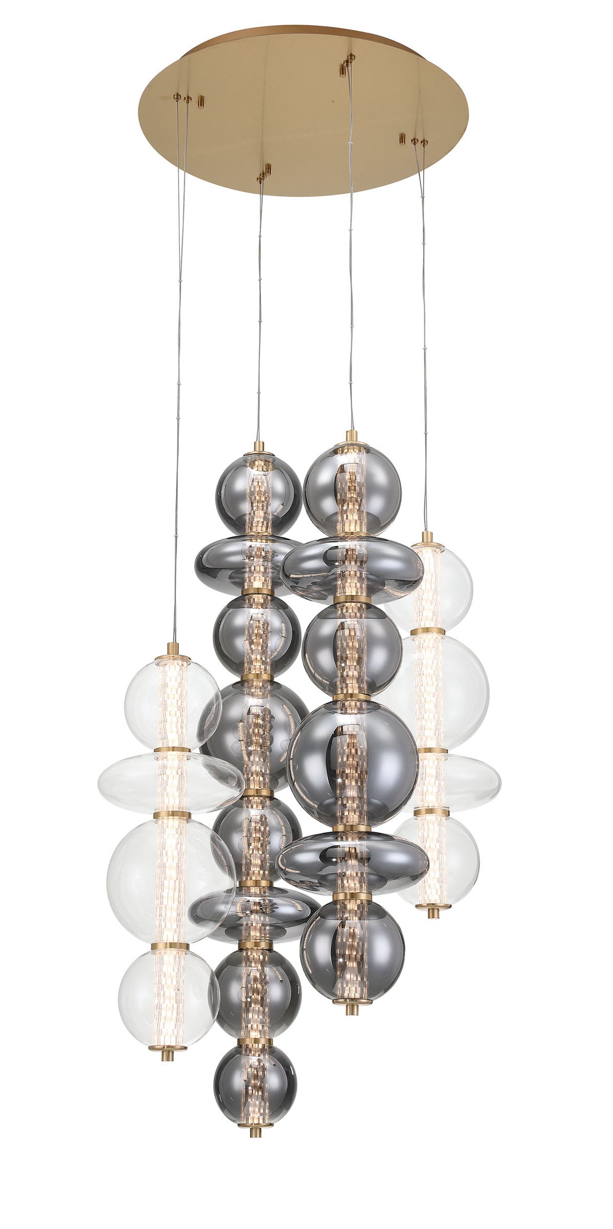 Atomo 4-Light 50" Integrated LED Multi Drop Chandelier