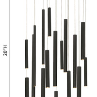 Santana 18-Light 24" Integrated LED Multi Drop Chandelier