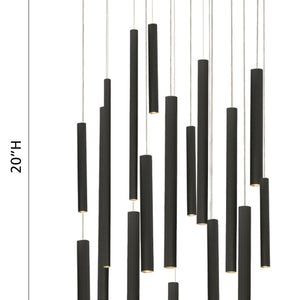 Santana 18-Light 24" Integrated LED Multi Drop Chandelier