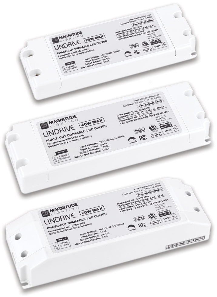LinDrive Series ETL Listed 40W 12VDC Dimmable LED Driver