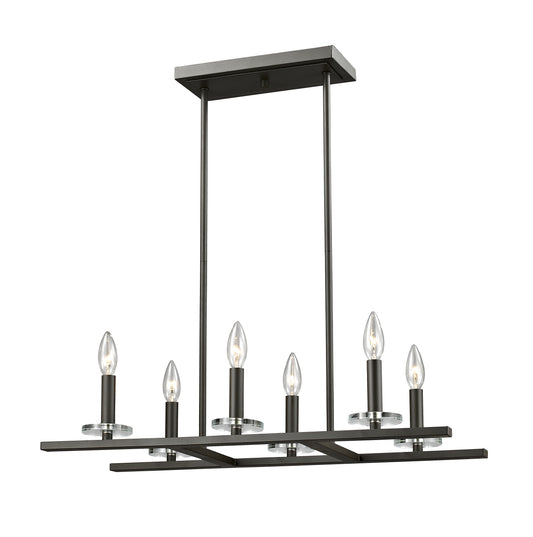 Verona 6 Light Linear Chandelier