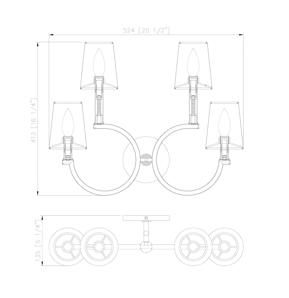 Cordelia 4 Light Wall Sconce