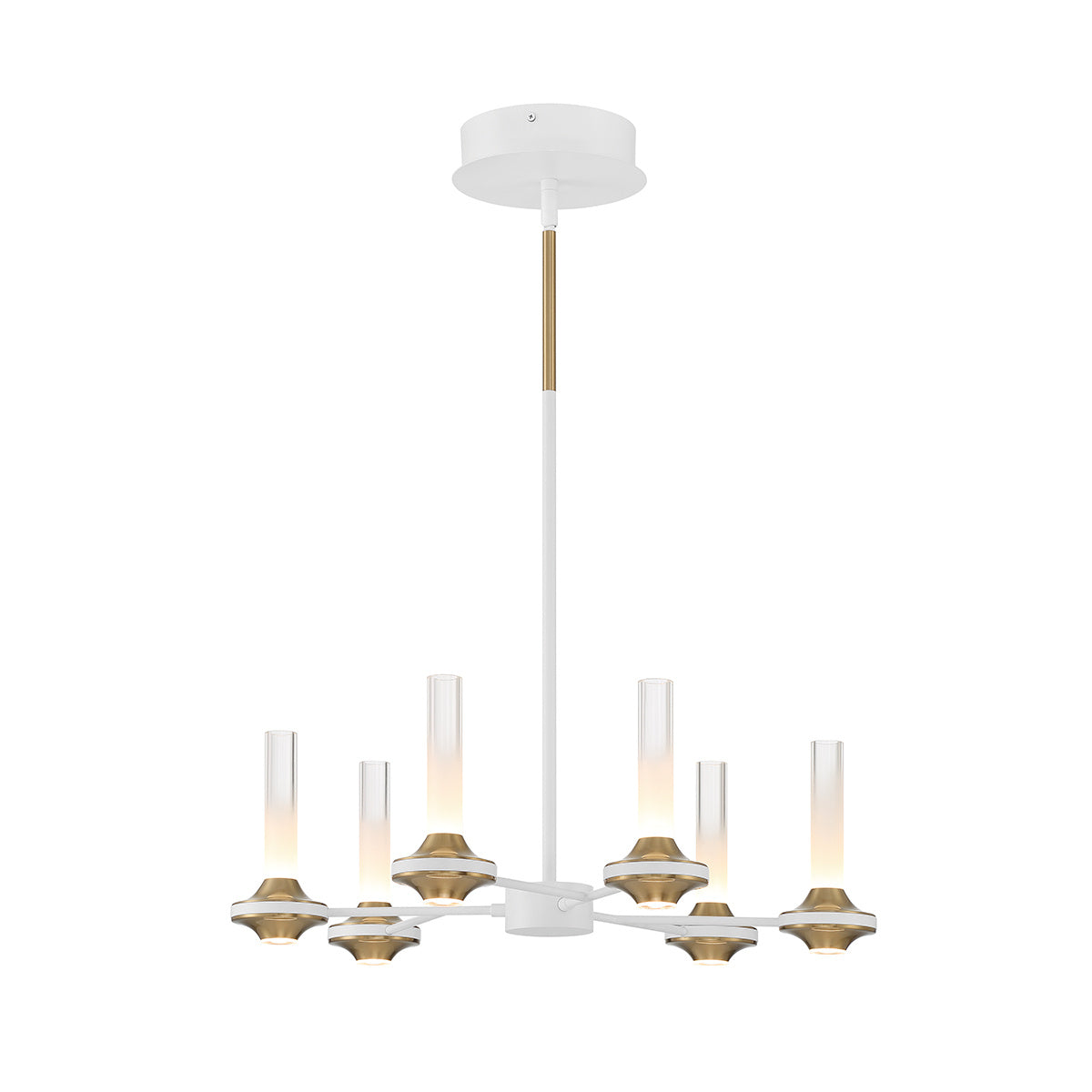 Torcia 6-Light 24" Integrated LED Pendant Chandelier