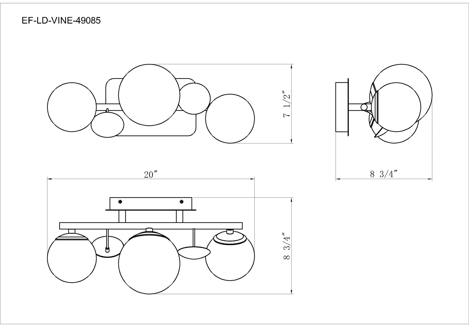 Vine 3-Light 20" Integrated LED Vanity