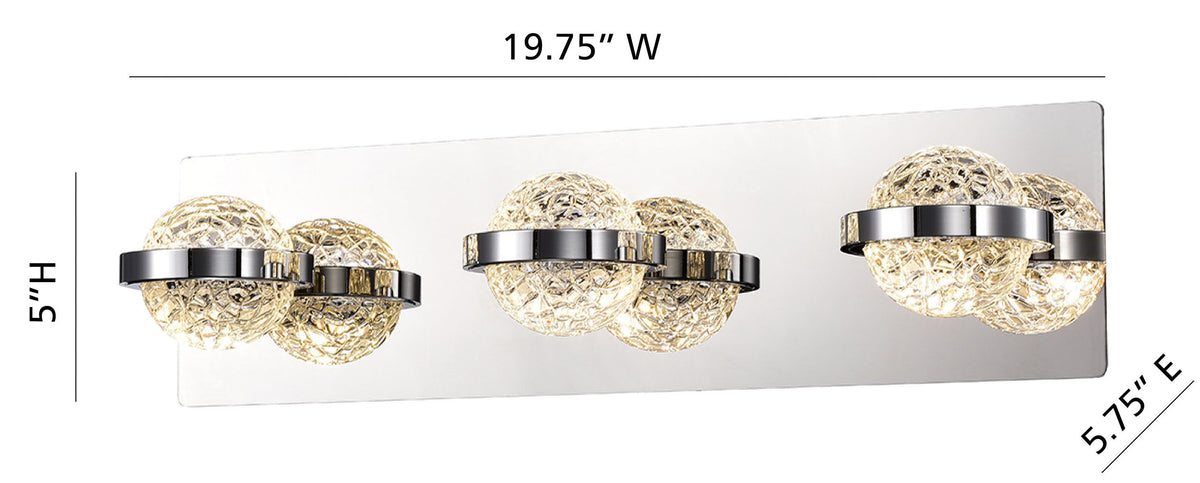 Ryder 3-Light 20" Integrated LED Vanity