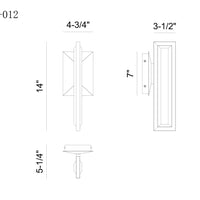 Aelin 14" Integrated LED Outdoor Wall Sconce