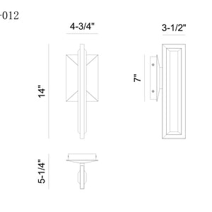 Aelin 14" Integrated LED Outdoor Wall Sconce