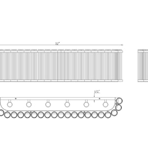 Glasbury 6-Light Vanity-Light, 32 Vanity