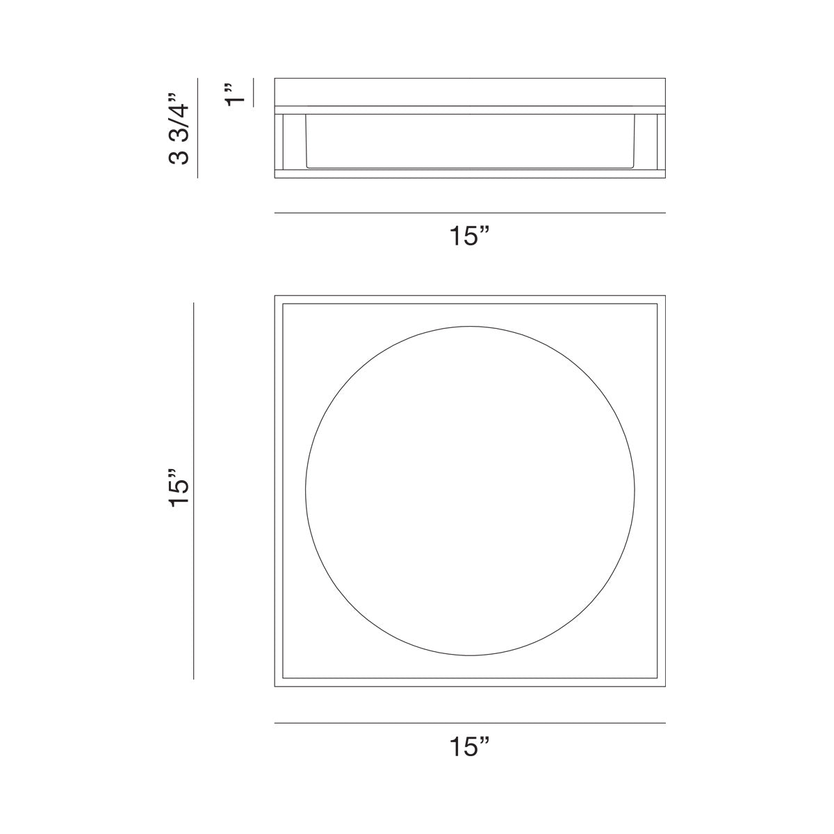 Rover 15" Integrated LED Flush Mount