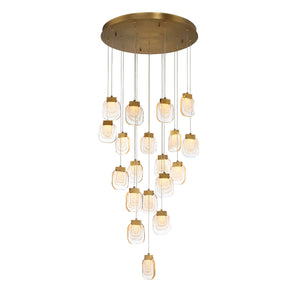 Paget 19-Light 29" Integrated LED Multi Drop Chandelier