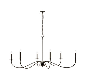 Arlington 63-in Chandelier 6 x 60W - Candelabra