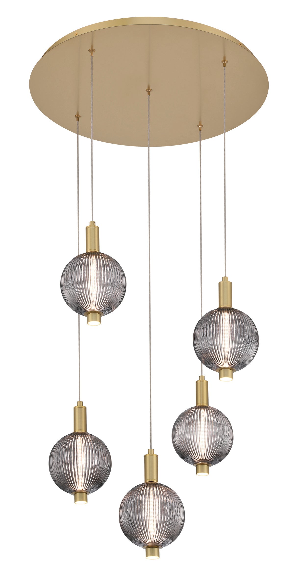 Palmas 5-Light 24" Integrated LED Multi Drop Chandelier