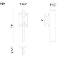 Aelin 18" Integrated LED Outdoor Wall Sconce