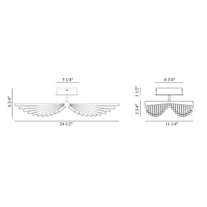 Seraph 25" Integrated LED Flush Mount
