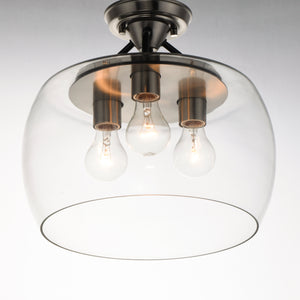 Goblet 3-Light Semi Flush Mount