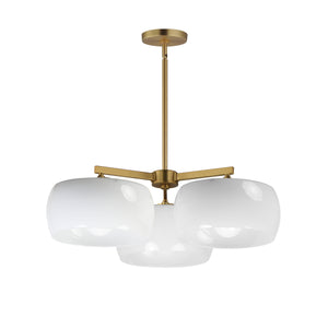 Glazed 3-Light Chandelier