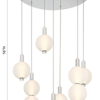 Palmas 7-Light 30" Integrated LED Multi Drop Chandelier