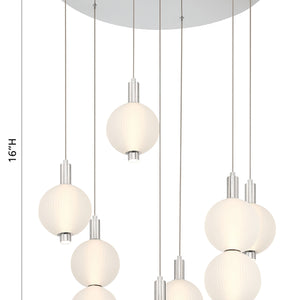 Palmas 7-Light 30" Integrated LED Multi Drop Chandelier