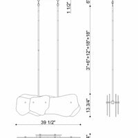Grotto 39" Integrated LED Linear Chandelier