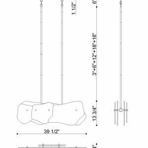 Grotto 39" Integrated LED Linear Chandelier