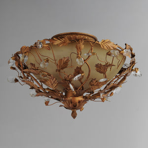 Elegante 3-Light Semi-Flush Mount