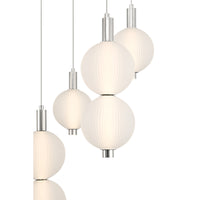 Palmas 7-Light 30" Integrated LED Multi Drop Chandelier