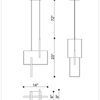 Coburg 23" Integrated LED Pendant