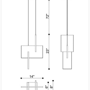 Coburg 23" Integrated LED Pendant