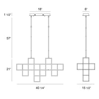 Ferro 9-Light 40" Integrated LED Chandelier