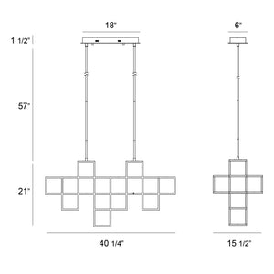 Ferro 9-Light 40" Integrated LED Chandelier