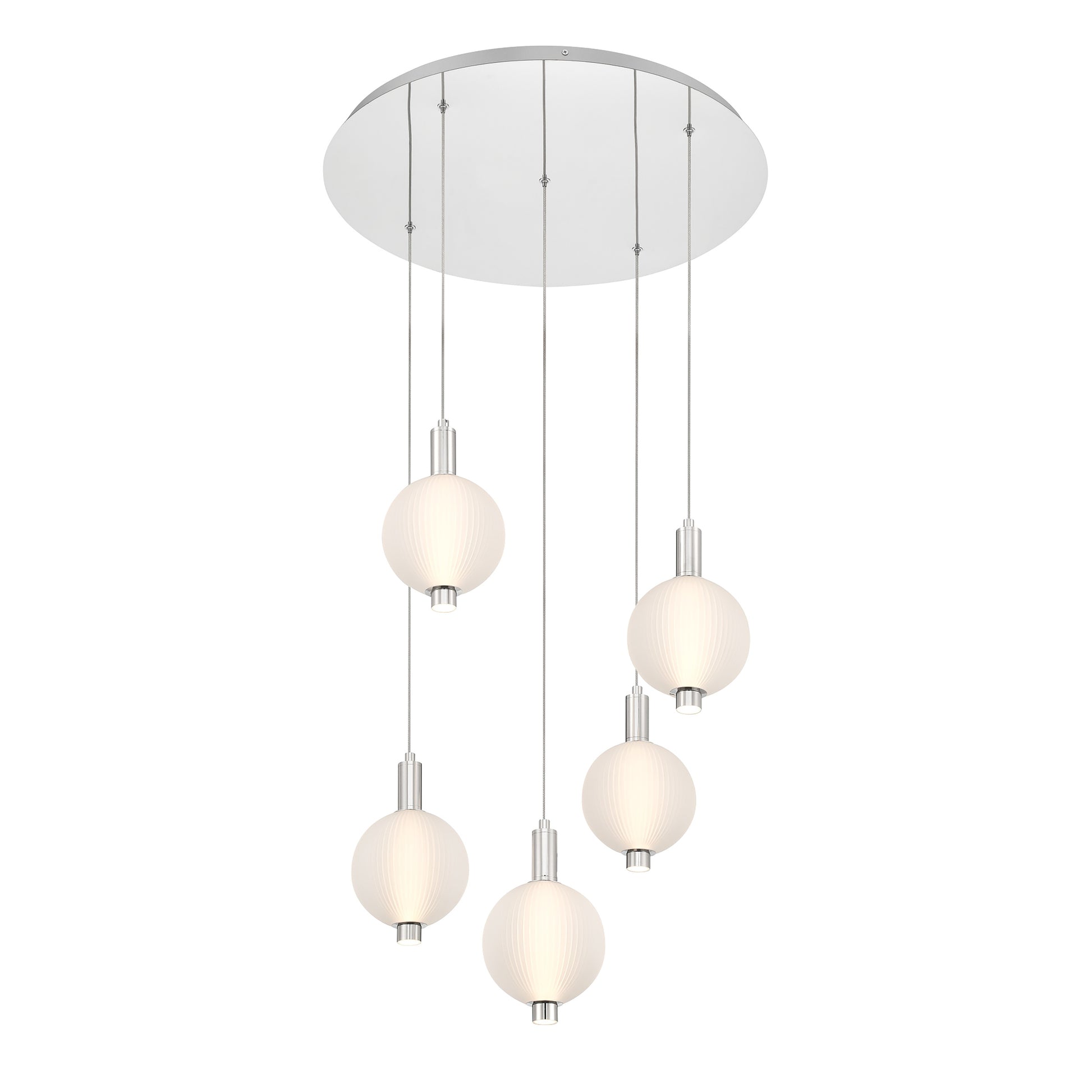 Palmas 5-Light 24" Integrated LED Multi Drop Chandelier