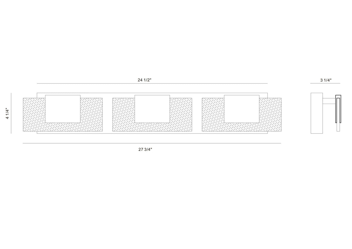 Kasha 3-Light 28" Integrated LED Vanity