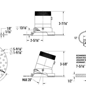 Moda 3in Modular Downlight, 60deg