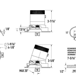 Moda 3in Modular Downlight, 20deg