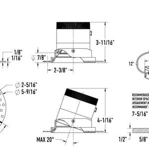 Moda 4in Modular Downlight, 35deg