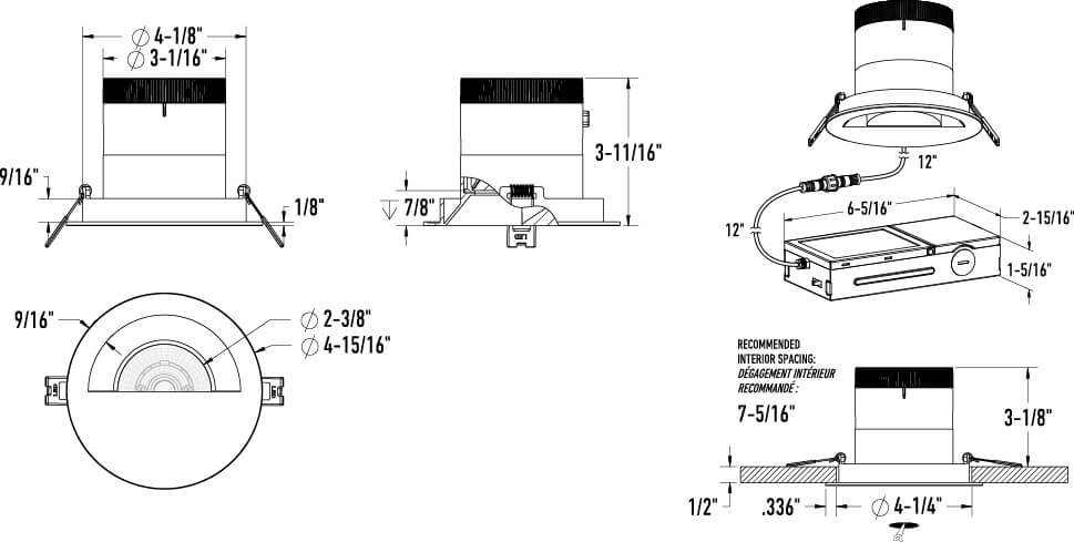 Moda 4in Modular Downlight, 35deg