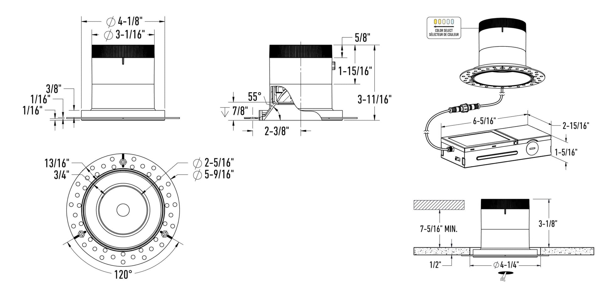 Moda 4in Modular Downlight, 20deg